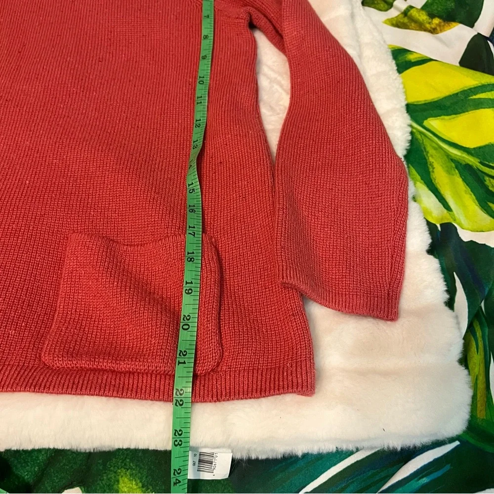 J. Jill XSP Dusty Rose Pink Knit Patch Pocket Spring Fall Winter Sweater